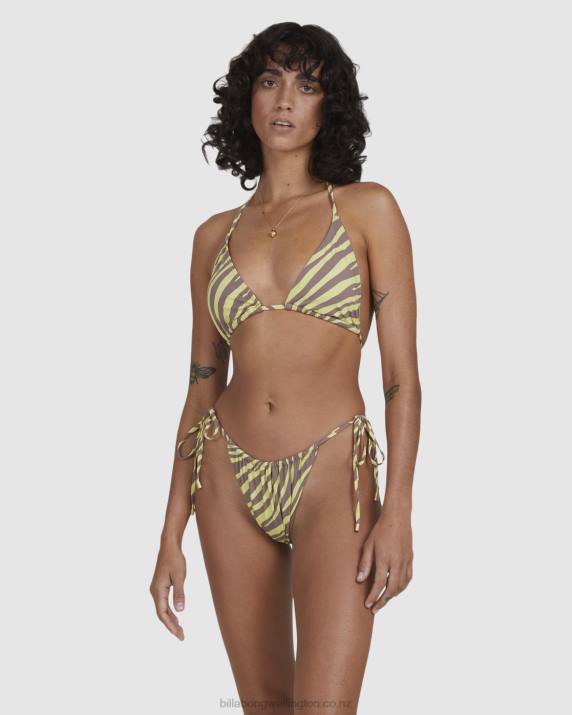 Women Yellow Billabong Shallow Rays Bells Side-Tie Bikini Bottoms 80P81656