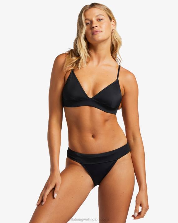 Women Black Billabong A/Div Banded Triangle Bikini Top 80P81283