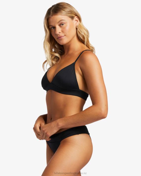 Women Black Billabong A/Div Banded Triangle Bikini Top 80P81283