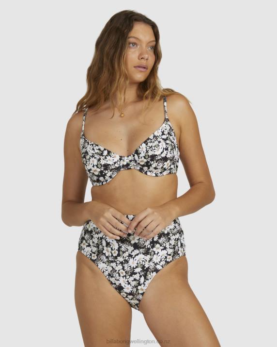 Women Black Billabong Bliss Fall Nova DD Bra Bikini Top 80P81599