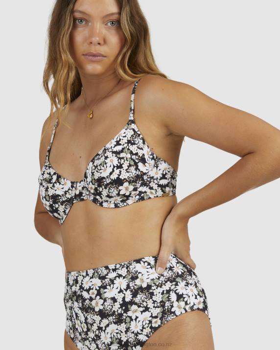 Women Black Billabong Bliss Fall Nova DD Bra Bikini Top 80P81599