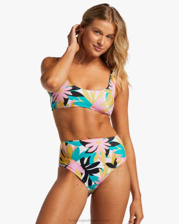 Women Black Multi Billabong A/DIV Tank Bikini Top 80P81274