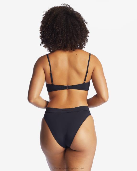 Women Black Pebble Billabong Sol Searcher Kenzley Underwire Bikini Top 80P81689