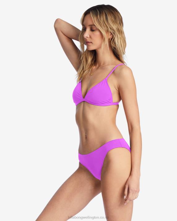Women Bright Orchid Billabong Sol Searcher Ceci Triangle Bikini Top 80P81505