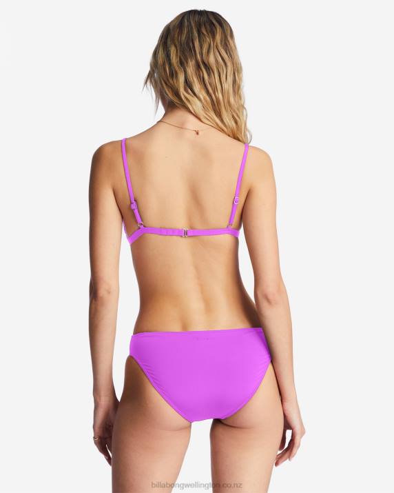 Women Bright Orchid Billabong Sol Searcher Ceci Triangle Bikini Top 80P81505
