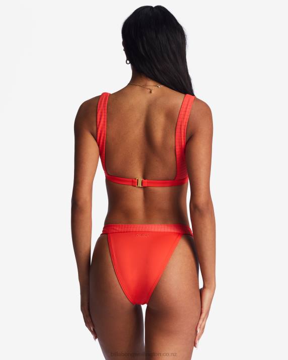 Women Bright Poppy Billabong Lined Up Tank Bikini Top 80P81480