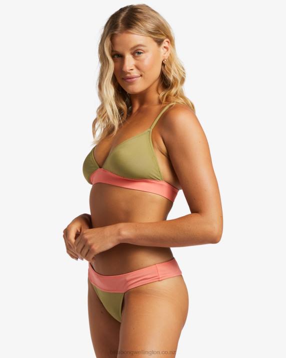 Women Cedar Billabong A/Div Banded Triangle UPF 50 Bikini Top 80P81275