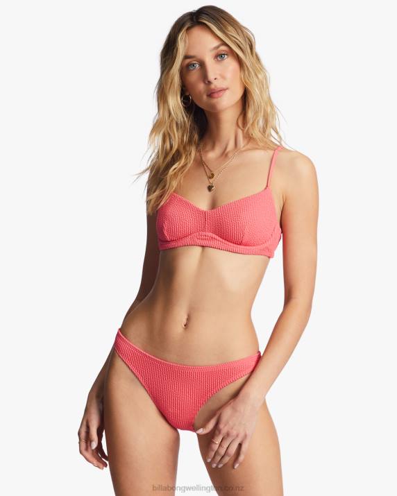 Women Coral Crush Billabong Summer High Kensley Underwire Bikini Top 80P81458