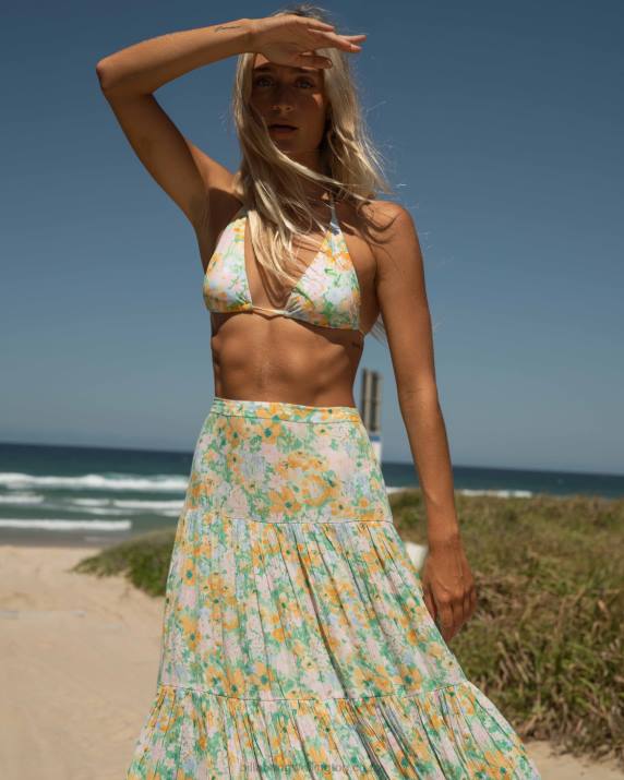 Women Green Billabong Soft Rave Triangle Bikini Top 80P81332