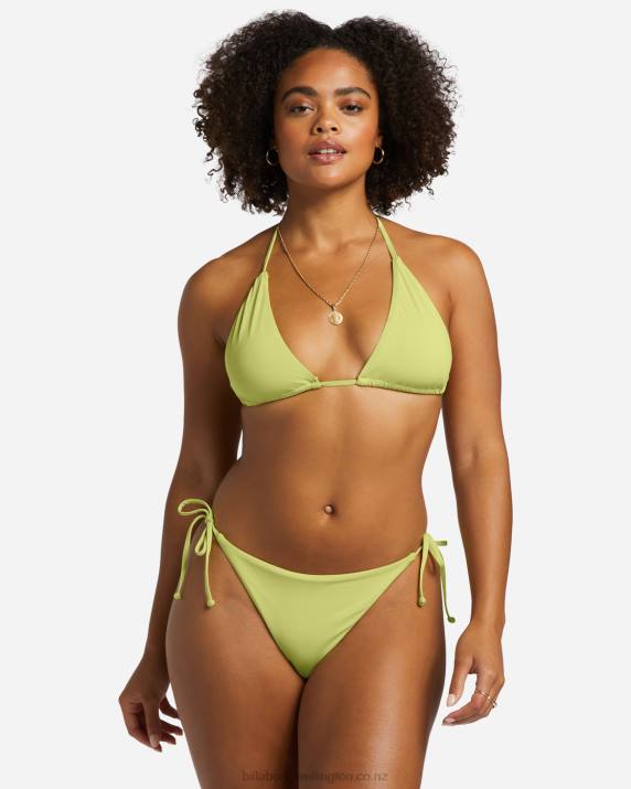 Women Light Lime Billabong Sol Searcher Multi-Way Triangle Bikini Top 80P81223
