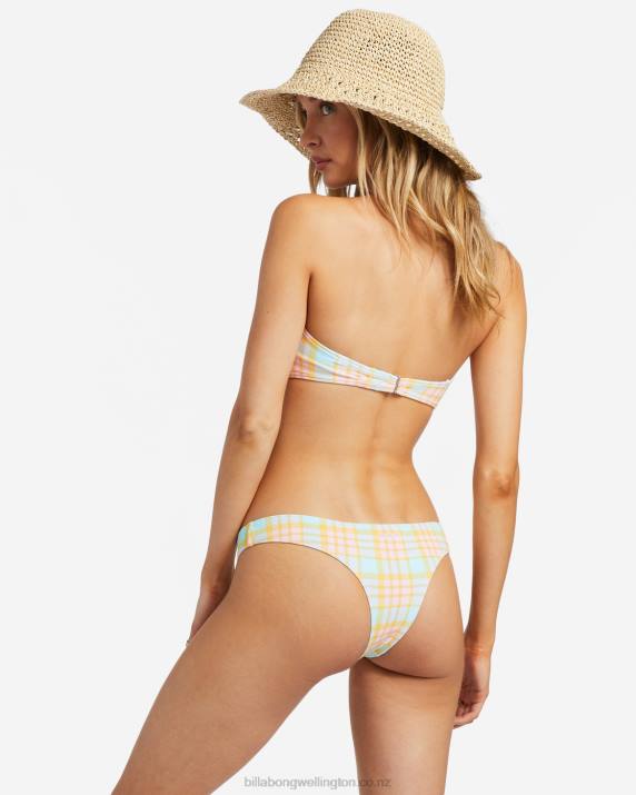 Women Multi Billabong Check Please Bandeau Bikini Top 80P81172