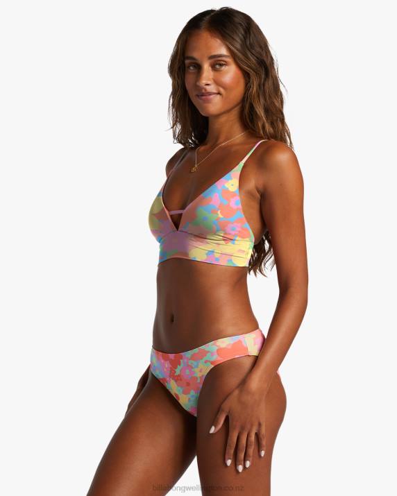 Women Multi Billabong Coast Is Clear V Neck Cami Bikini Top 80P81204