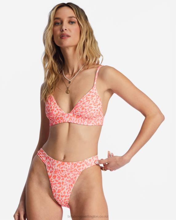 Women Multi Billabong Lei Low Rev Reversible Triangle Bikini Top 80P81463