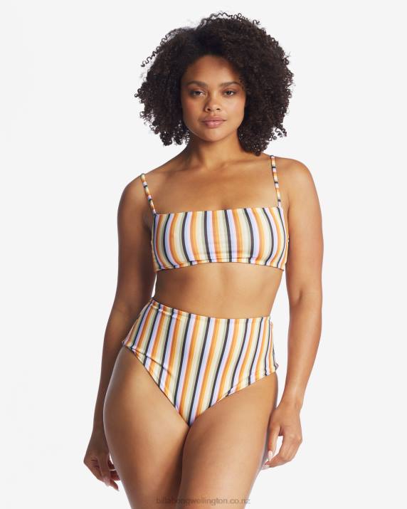 Women Multi Billabong Postcards From Paradise Reversible Bralette Bikini Top 80P81739
