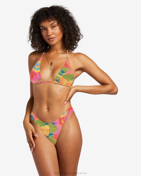 Women Multi Billabong Sunny Coast Multi Triangle Bikini Top 80P81242