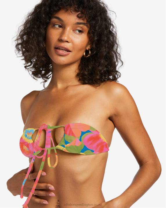 Women Multi Billabong Sunny Coast Multi Triangle Bikini Top 80P81242