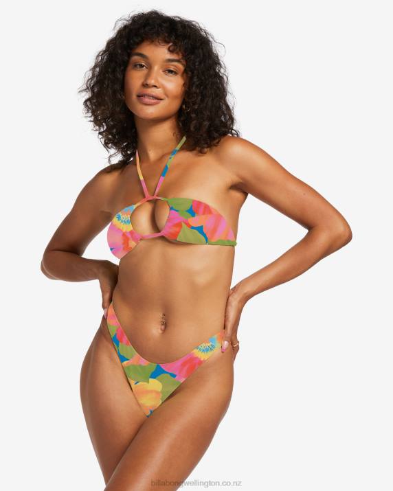 Women Multi Billabong Sunny Coast Multi Triangle Bikini Top 80P81242