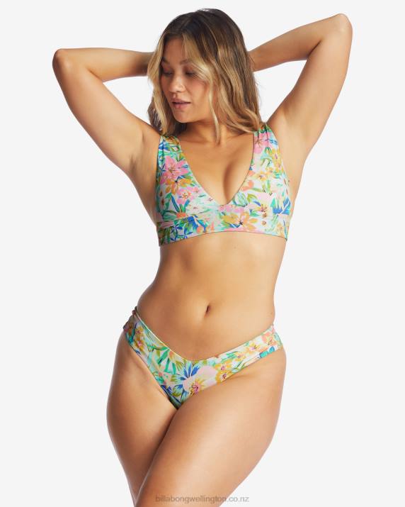 Women Multi Billabong Sweet Tropics Reversible Plunge Bikini Top 80P81592