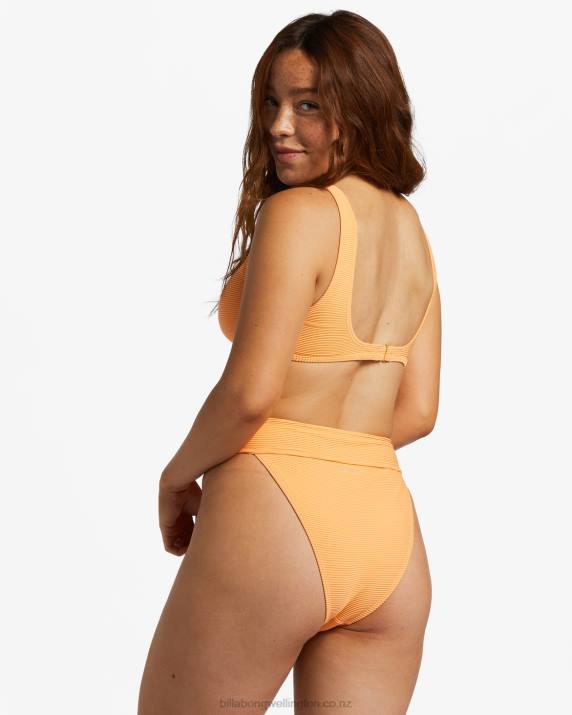 Women Orange Peel Billabong Tanlines Ava Tank Bikini Top 80P81218