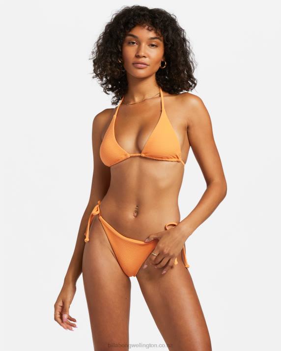Women Orange Peel Billabong Tanlines Multi Triangle Bikini Top 80P81214