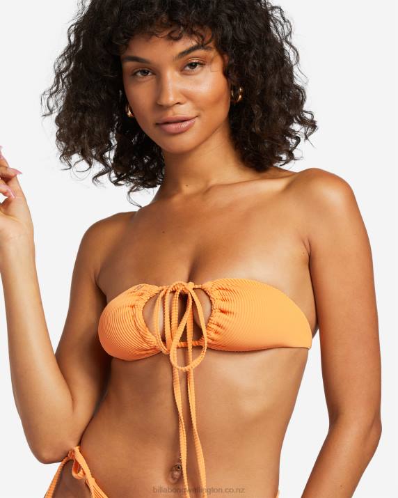 Women Orange Peel Billabong Tanlines Multi Triangle Bikini Top 80P81214
