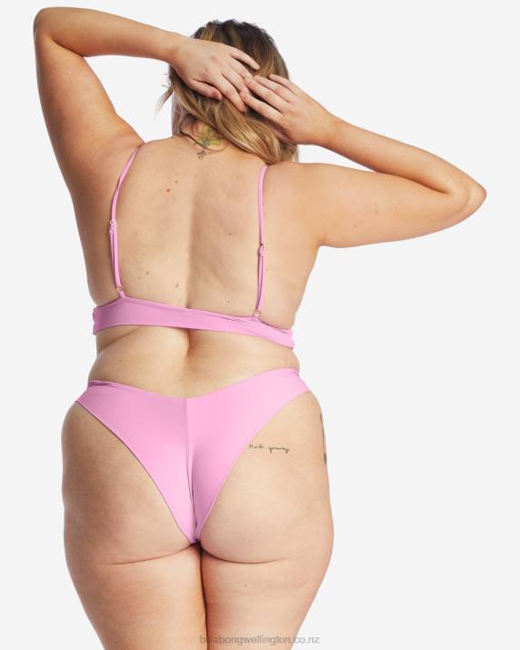 Women Paradise Pink Billabong Sol Searcher V-Neck Cami Bikini Top 80P81621