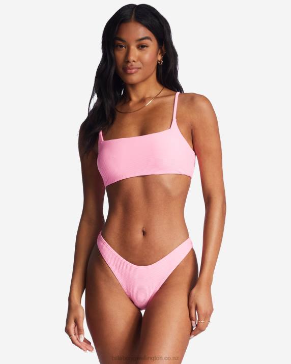 Women Pink Daze Billabong Tanlines Zoe Crop Bikini Top 80P81492