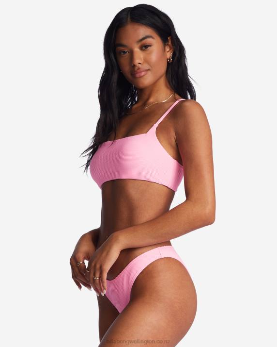 Women Pink Daze Billabong Tanlines Zoe Crop Bikini Top 80P81492