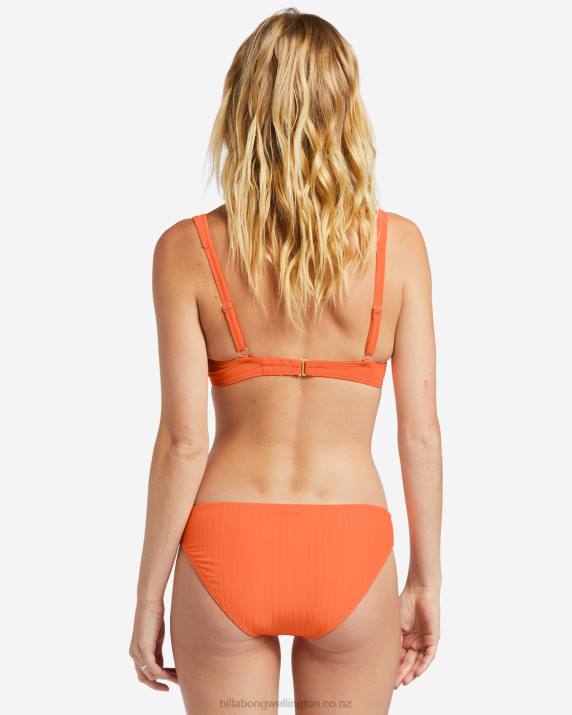 Women Poppin Peach Billabong Lined Up Tyler Underwired Bikini Top 80P81235