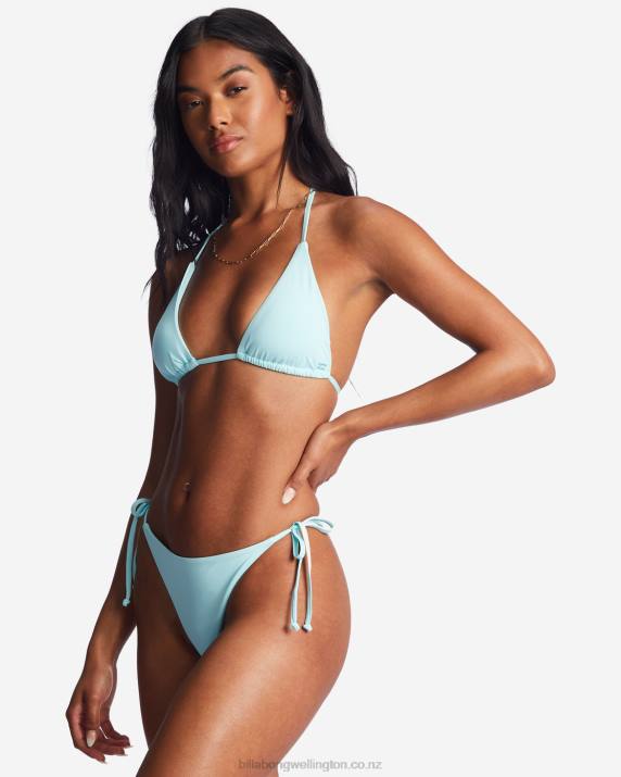 Women Pure Aqua Billabong Sol Searcher Multi-Way Triangle Bikini Top 80P81310