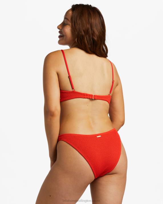 Women Red Aloha Billabong Summer High Kensley Underwire Bikini Top 80P81252
