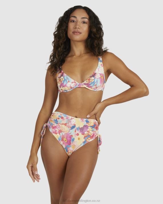 Women Red Billabong Summer Bliss Ruby Bra Bikini Top 80P81517