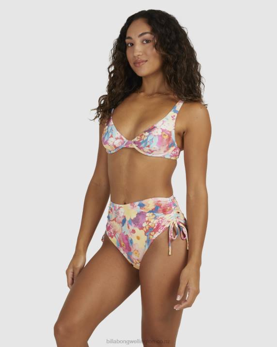 Women Red Billabong Summer Bliss Ruby Bra Bikini Top 80P81517