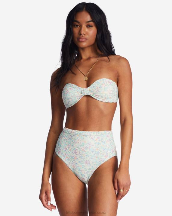 Women Salt Crystal Billabong Sweet Oasis Tanlines Bandeau Bikini Top 80P81411