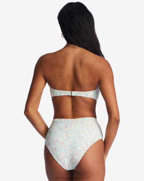 Women Salt Crystal Billabong Sweet Oasis Tanlines Bandeau Bikini Top 80P81411