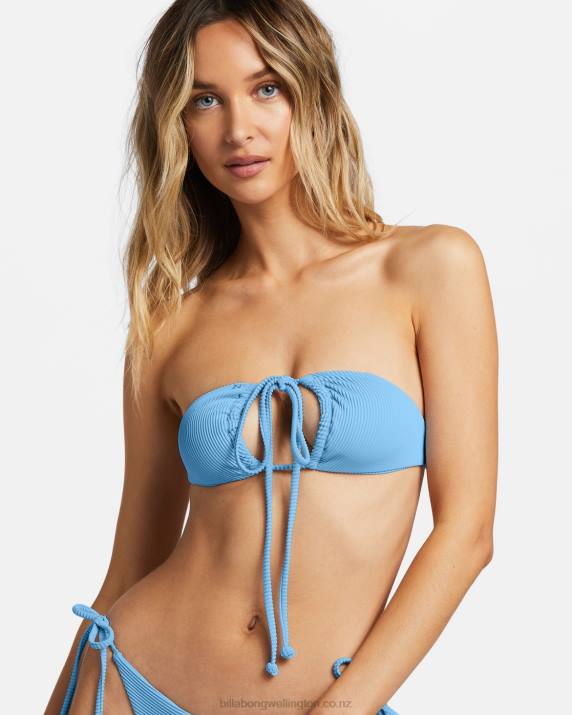 Women Summer Sky Billabong Tanlines Multi Triangle Bikini Top 80P81207