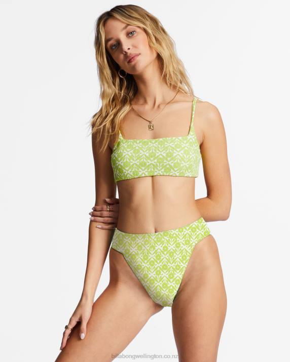 Women Sweet Lime Billabong Thats Cute Zoe Crop Bikini Top 80P81427