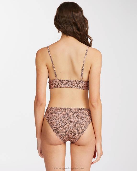 Women Toffee Billabong Hidden Shore V-Neck Bikini Top 80P81660