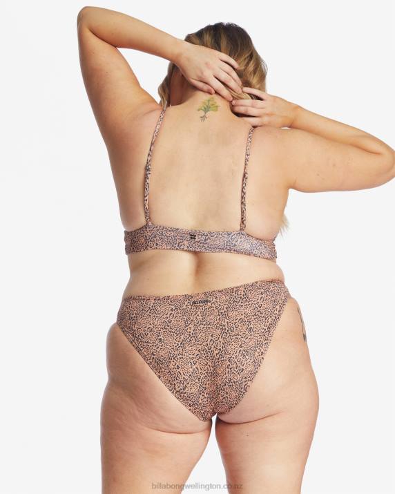 Women Toffee Billabong Hidden Shore V-Neck Bikini Top 80P81660