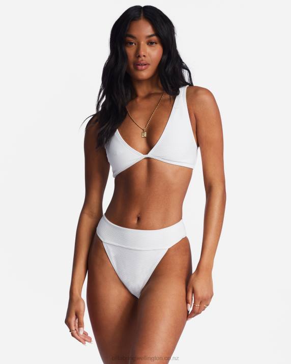 Women White Billabong Tanlines Ava Tank Bikini Top 80P81497