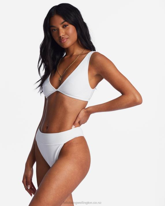 Women White Billabong Tanlines Ava Tank Bikini Top 80P81497