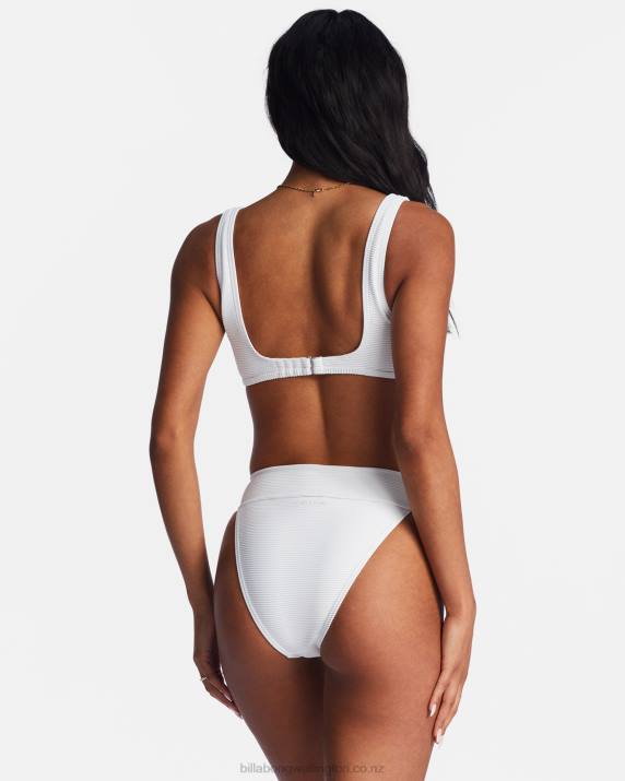 Women White Billabong Tanlines Ava Tank Bikini Top 80P81497