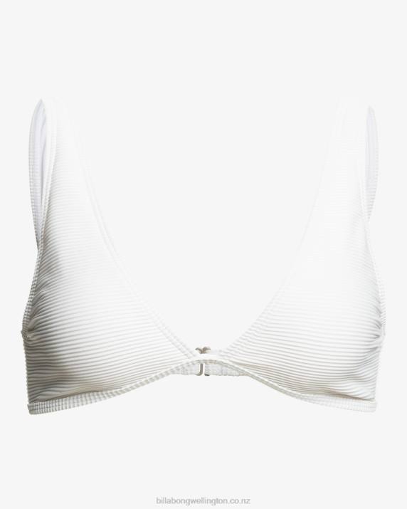 Women White Billabong Tanlines Ava Tank Bikini Top 80P81497