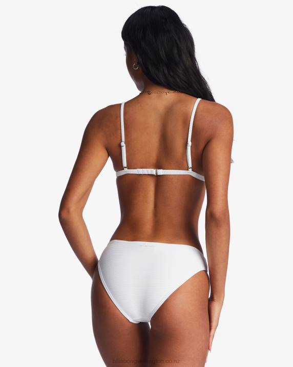 Women White Billabong Tanlines Ceci Triangle Bikini Top 80P81493