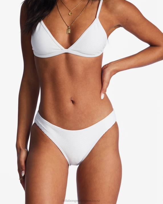 Women White Billabong Tanlines Ceci Triangle Bikini Top 80P81493