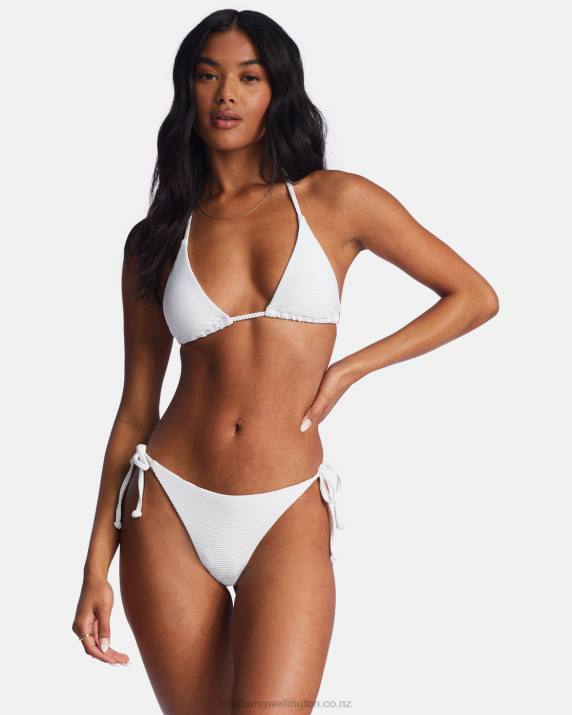 Women White Billabong Tanlines Multi Triangle Bikini Top 80P81301