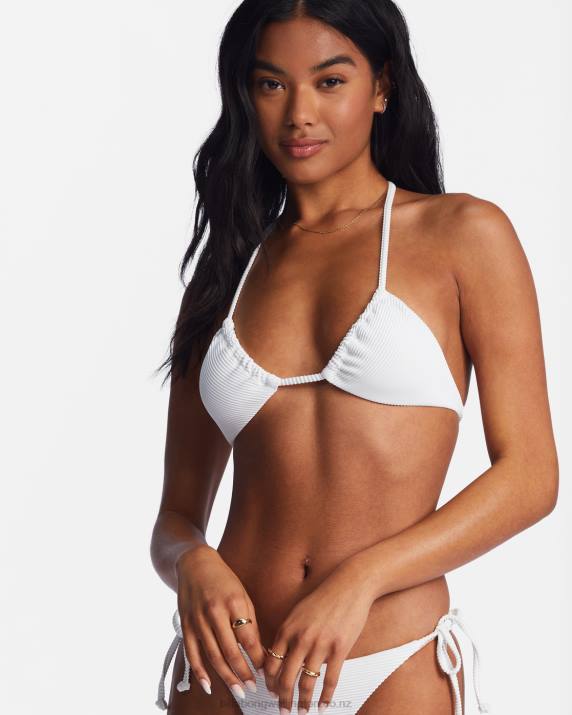 Women White Billabong Tanlines Multi Triangle Bikini Top 80P81301