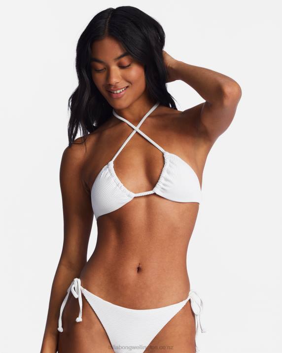 Women White Billabong Tanlines Multi Triangle Bikini Top 80P81301