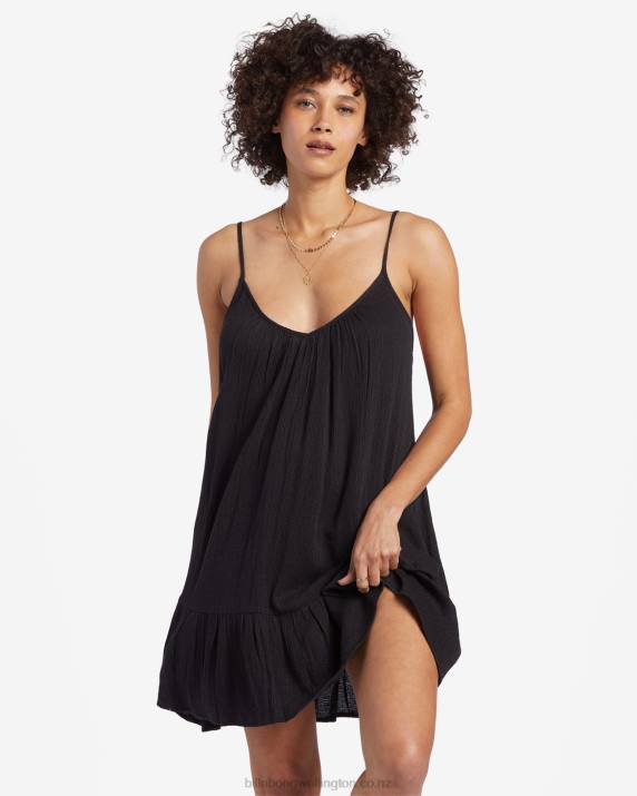 Women Black Pebble Billabong Beach Vibes Beach Cover-Up 80P81355