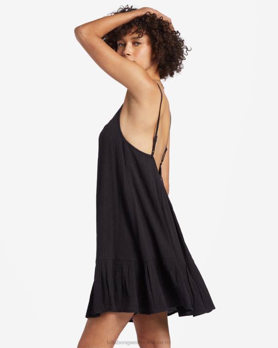 Women Black Pebble Billabong Beach Vibes Beach Cover-Up 80P81355
